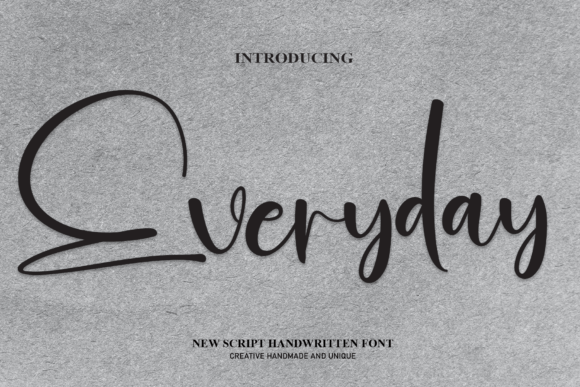 Discover the Everyday Font: A Handwritten Typeface for Elegant Designs